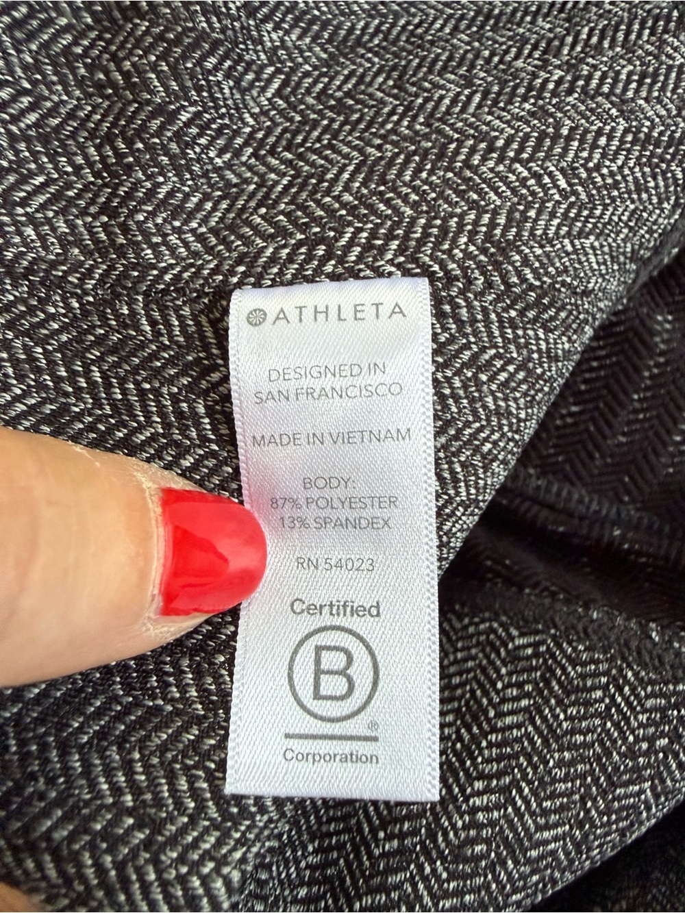 Athleta Black and White Herringbone Knit Leggings - Picture 12 of 16